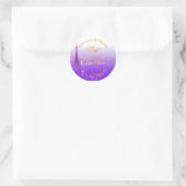 PixDezines Paris/Sweet 15/Gold Crown/DIY Thank You Classic Round Sticker (Bag)