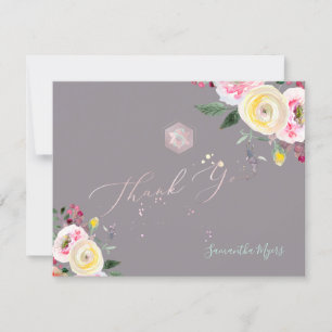 PixDezines Pastel Roses Mitzvah Thank You✡ RSVP Card