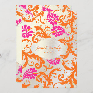 PixDezines pavo damask Invitation