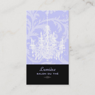 PixDezines pavo+white chandelier/DIY background Business Card