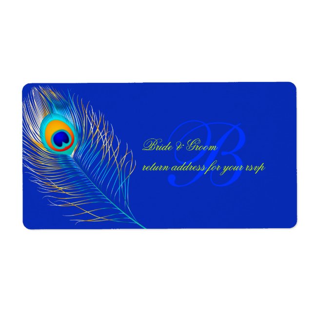 PixDezines peacock/DIY background color Label (Front)