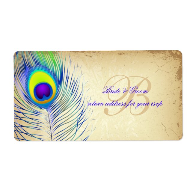 PixDezines peacock/DIY background color Label (Front)