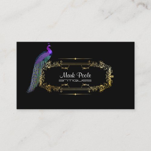 PixDezines peacock diy background/filigree swirls Business Card Templates