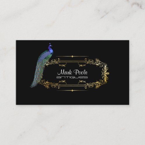 PixDezines peacock diy background/filigree swirls Business Card Template