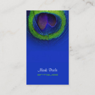 PixDezines Peacock eye/cobalt+emerald Business Card