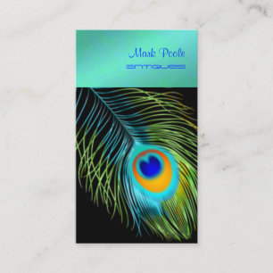 PixDezines peacock feather Business Card