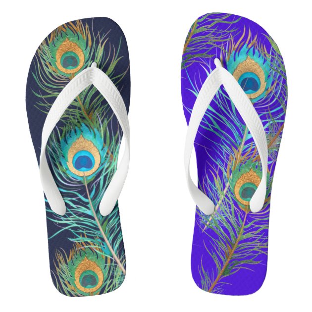 peacocks flip flops