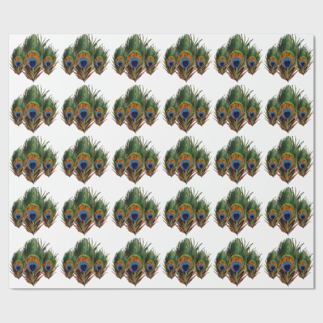 PixDezines peacock feather/diy background Wrapping Paper (Seam)