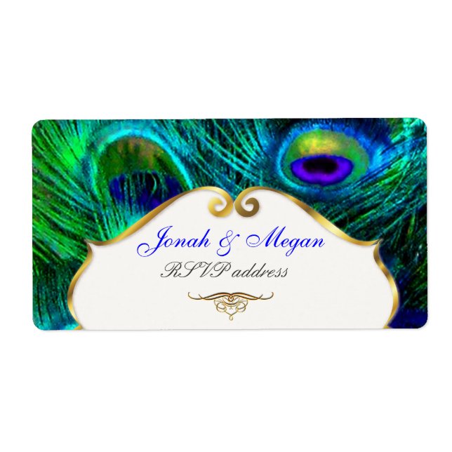 PixDezines Peacock feather/psychedelic colors Label (Front)