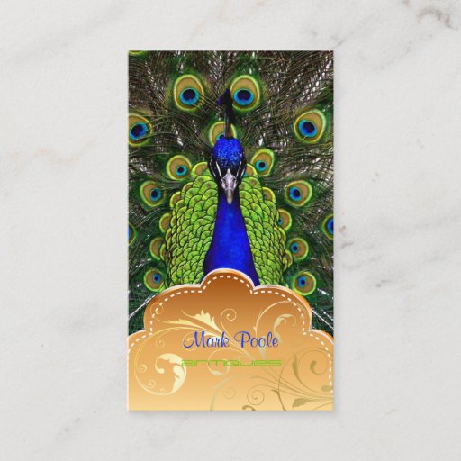 Customizable PixDezines Peacock+filigree swirls Business Card Templates