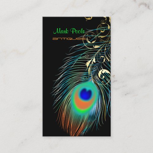 PixDezines Peacock+filigree swirls/diy background Business Card Template