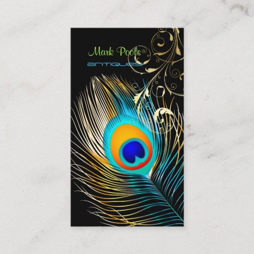 Customizable PixDezines Peacock+filigree swirls/diy background Business Card