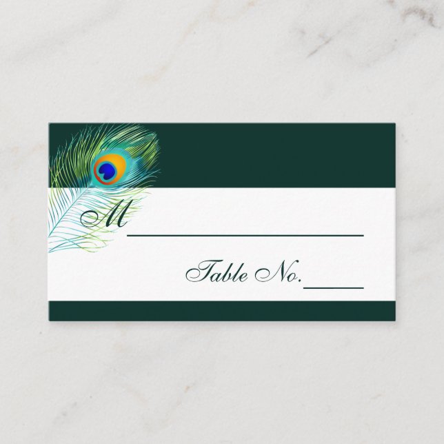 PixDezines Peacock Plumes/Place Cards (Front)