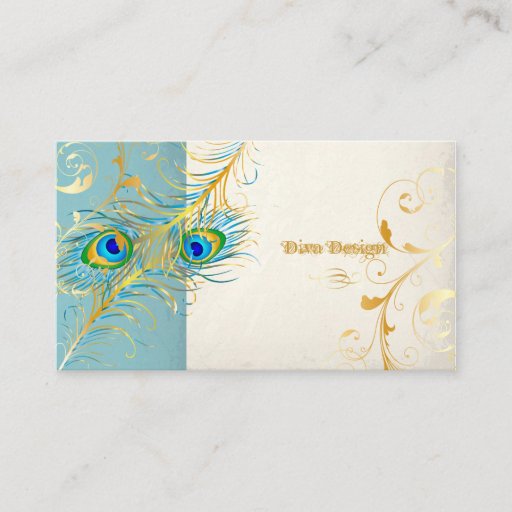 Customizable PixDezines peacock pzazz+filigree swirls Business Card Template