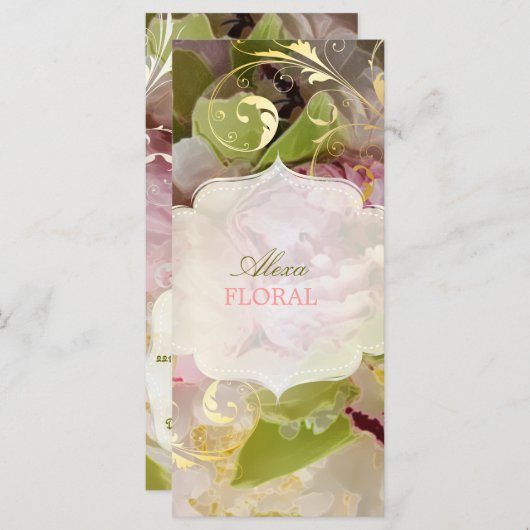 PixDezines Peonies/Green Cymbidium Bouquets (Front/Back)