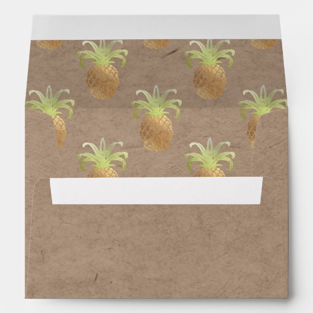 PixDezines Pineapple/Faux Gold/Faux Craft Envelope (Back (Bottom))
