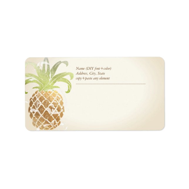 PixDezines Pineapple/Faux Gold Label (Front)