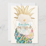PixDezines Pineapples Bat Mitzvah Invitation<br><div class="desc">PixDezines pineapples digital watercolor,  a luau ✡ Bat Mitzvah with DIY background color and fonts,  etc.  
To see more of our floral collection,  copy paste this URL:

http://www.zazzle.com/pixdezines pineapples mitzvah?rf=238007904023613149

Licensed Clipart from Create The Cut,  designed
✡ Copyright © 2016-2018 PixDezines.com™ and PixDezines™ on zazzle.com. All rights reserved.</div>
