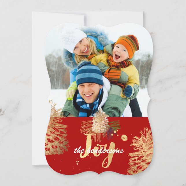 PixDezines pinecones/gold//holiday cards (Front)