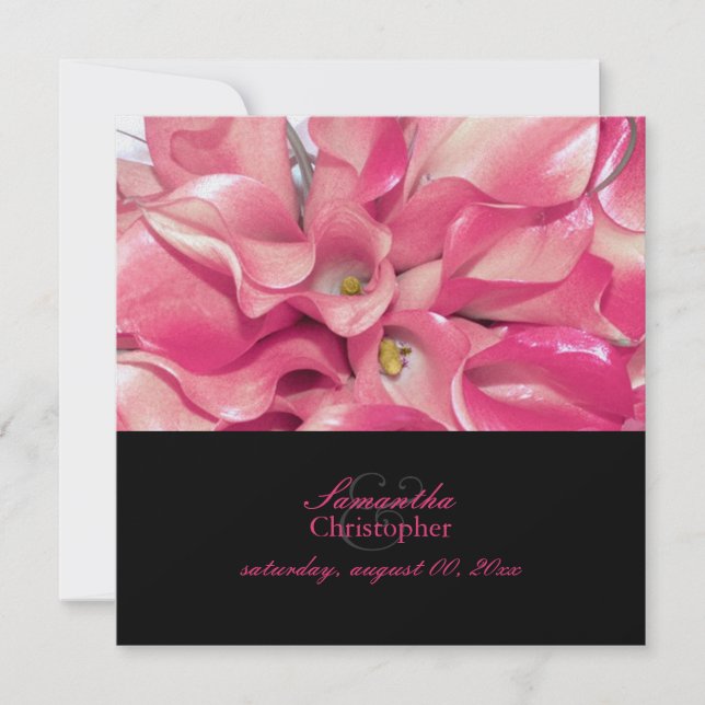 PixDezines Pink Calla lily/wedding Invitations (Front)