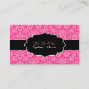 PixDezines Pink Désirée Damask/DIY color Business Card
