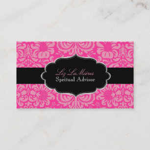 PixDezines Pink Fidora Damask/DIY color Business Card