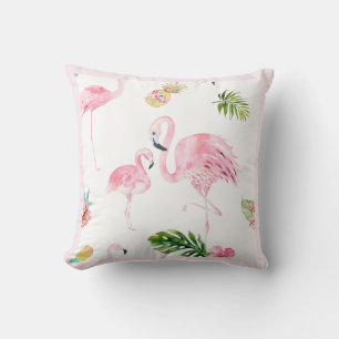 PixDezines Pink Flamingo, Tropical, Frame DIY Throw Pillow