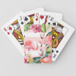 Pixdezines Pink Flamingos Playing Cards at Zazzle