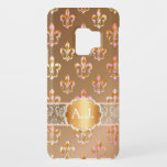 Pixdezines Pink Gold Fleur De Lis Case-mate Samsung Galaxy S9 Case at Zazzle