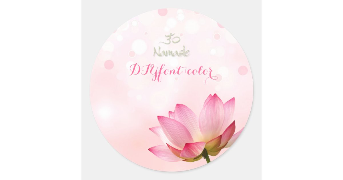 PixDezines pink lotus Classic Round Sticker | Zazzle