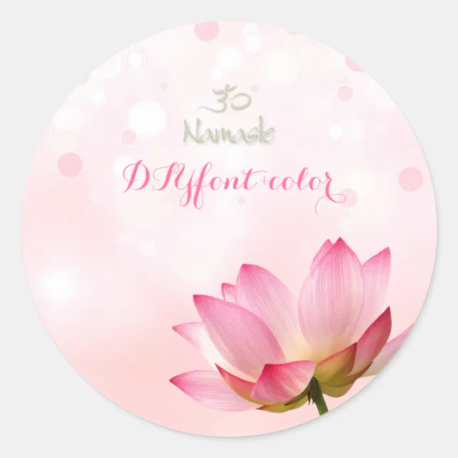 PixDezines pink lotus Classic Round Sticker | Zazzle