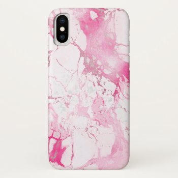Pixdezines Pink Marble Iphone Xs Case by iphone_skins at Zazzle