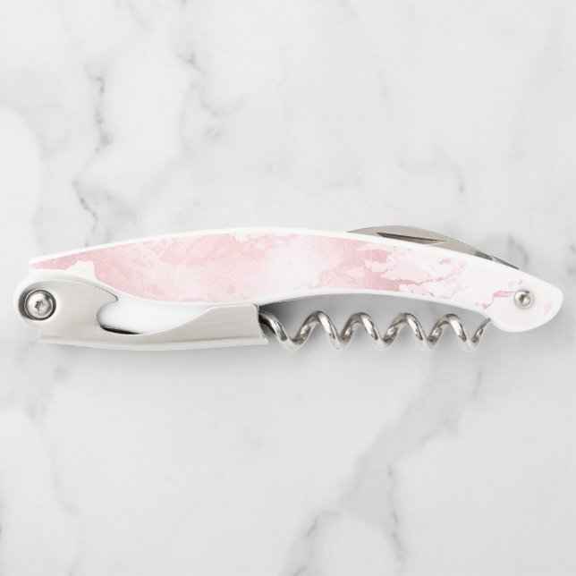 PixDezines Pink Marble Waiter's Corkscrew (Front)