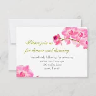 PixDezines pink maui orchids/reception cards
