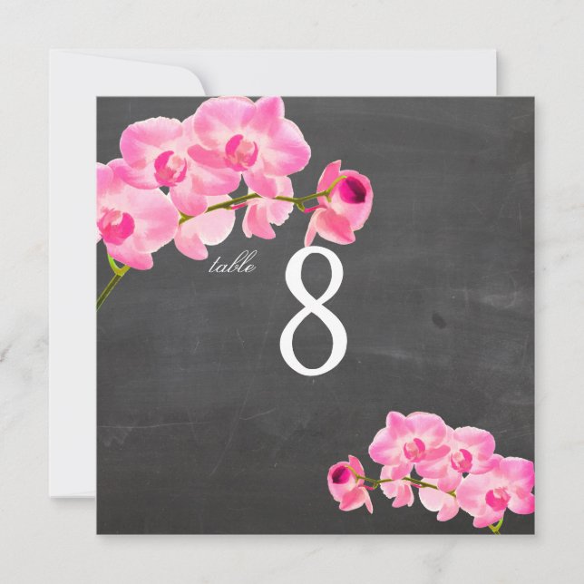 PixDezines pink maui orchids/table numbers Invitation (Front)
