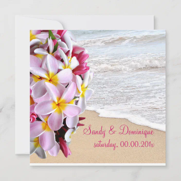 50 HAWAIIAN LEI BEACH INVITATIONS MANY DESIGNS CUSTOMIZED PERSONALIZED FOR YOU 