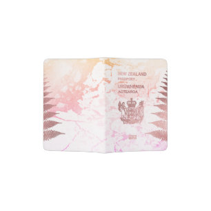 PixDezines Pink+Rose Gold Marble, New Zealand Passport Holder