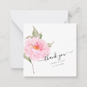 PixDezines Pink Watercolor Garden Rose Note Card