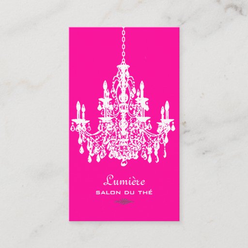 Customizable PixDezines Pink+White Chandelier/DIY background Business Card