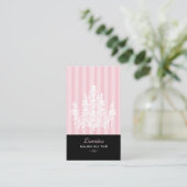 PixDezines Pink+White Chandelier/DIY background Business Card (Standing Front)