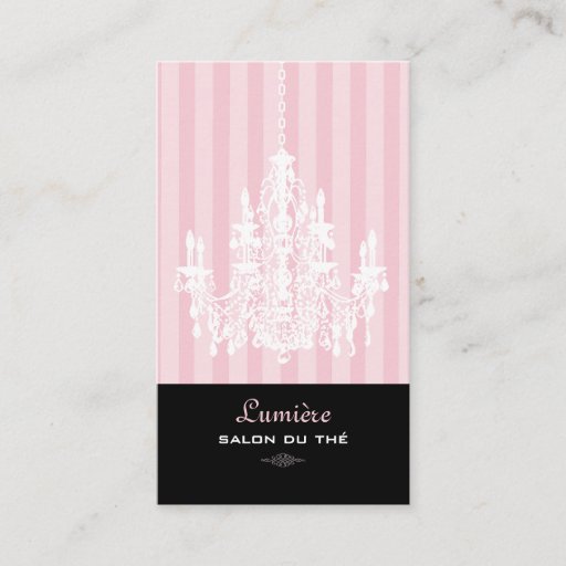 Customizable PixDezines Pink+White Chandelier/DIY background Business Card Template