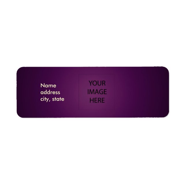 PixDezines Plain Amethyst Easy Template Label (Front)