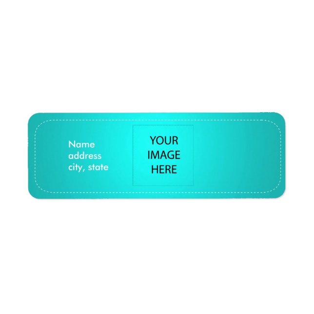 PixDezines Plain Aqua Easy Template Label (Front)