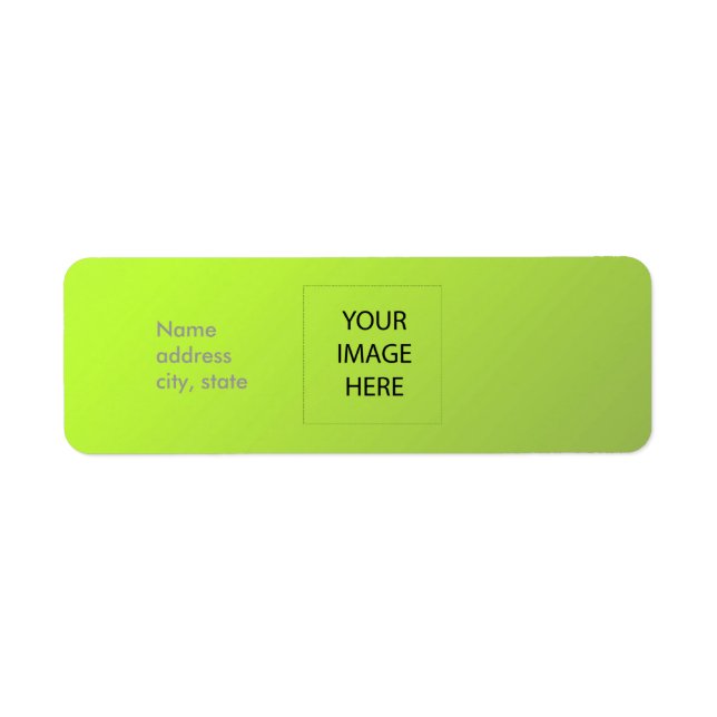PixDezines Plain Lime Easy Template Label (Front)