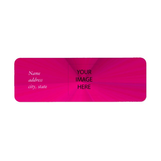 PixDezines Plain Pink Easy Template Label (Front)