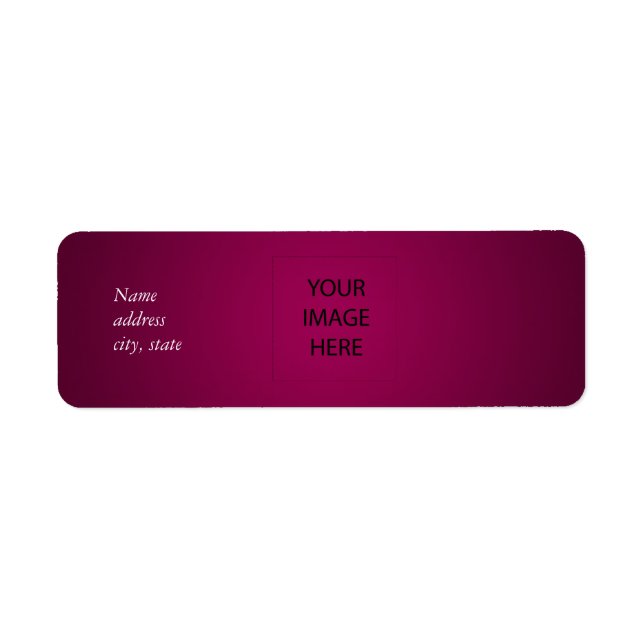 PixDezines Plain Ruby Red Easy Template Label (Front)