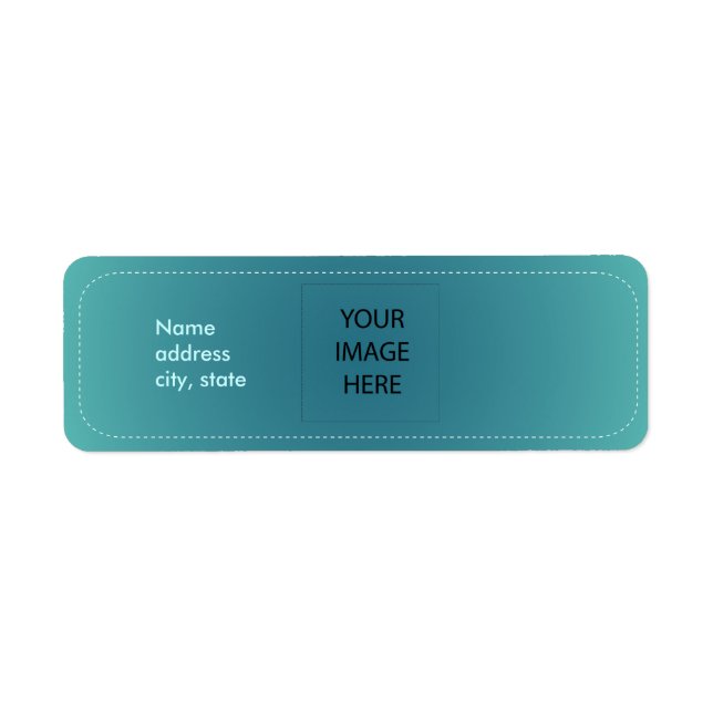 PixDezines Plain Teal Easy Template Label (Front)