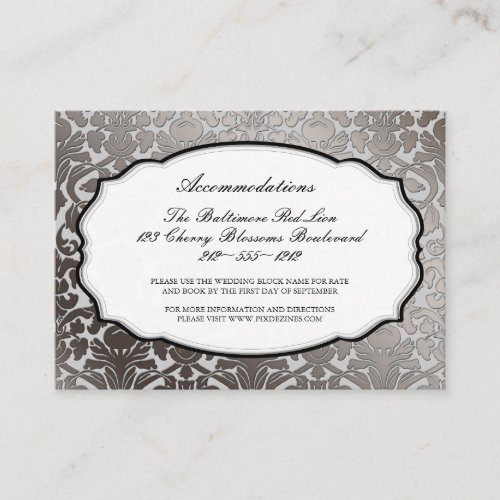 PixDezines platinum flora damask/accommodations Business Card Template