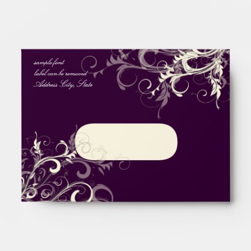 PixDezines Plum Cream Swirls Envelope