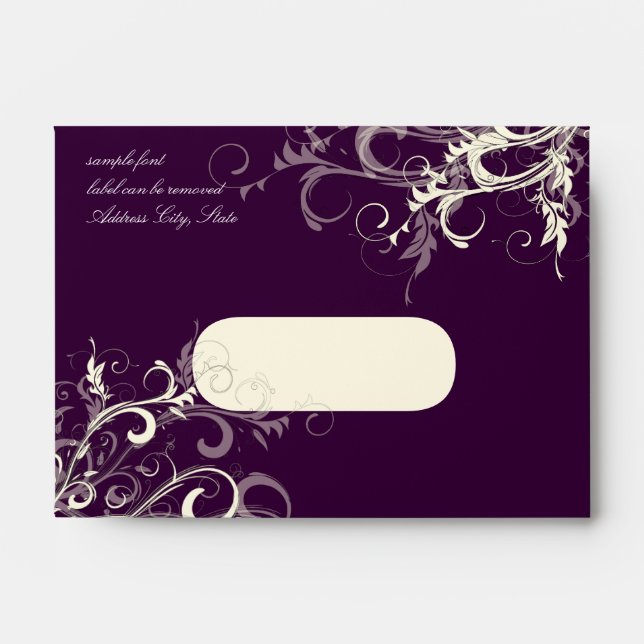 PixDezines Plum Cream Swirls Envelope (Front)